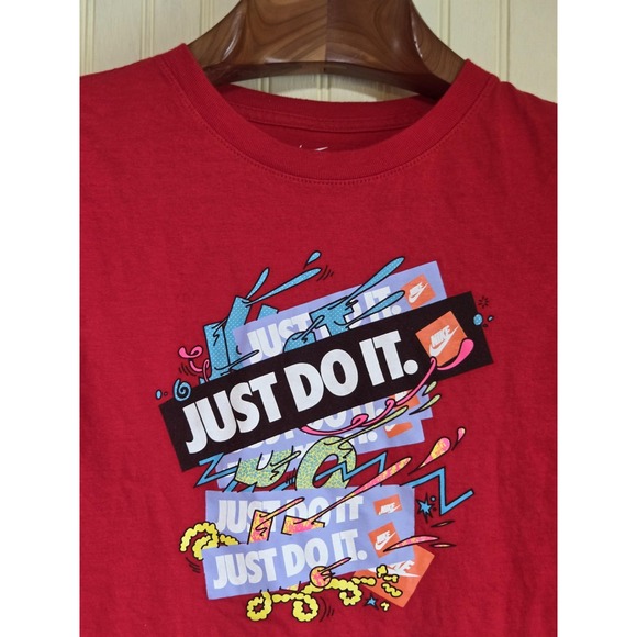 Nike Other - Nike Shirt Mens Large Red Just Do It Graphic Tee The Nike Tee Cotton Swoosh